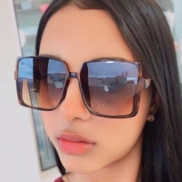 Oculos Quadrado Vintage estampa Onça