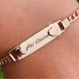 Pulseira para personalizar 2 corações