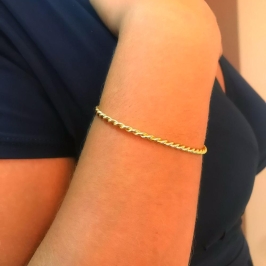 bracelete torcido sem zircônia