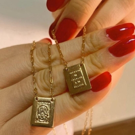 Escapulario elo Cartier Nossa Senhora do Carmo/Jesus