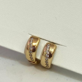 Brinco Argola click com Pontos de Luz