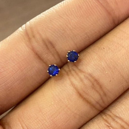 Brinco Ponto de Luz Azul Escuro