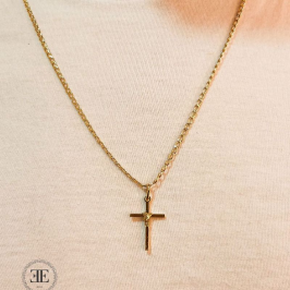 Colar Masculino elo simples Cruz Aramada