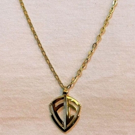 Corrente fina com pingente fé