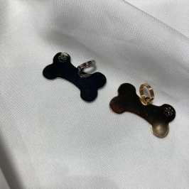 Pingente para cachorro personalizar dourado