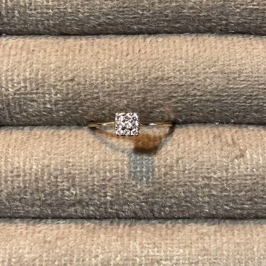 Anel Chuveiro Quadrado Cravejado