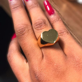 Anel coração para personalizar