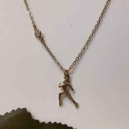 Colar Pingente Corredora Com Ponto De Luz