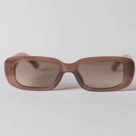 Oculos Retangular Nude/Bege