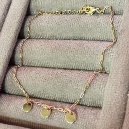 Tornozeleira Com Mini Medalhas Lisas