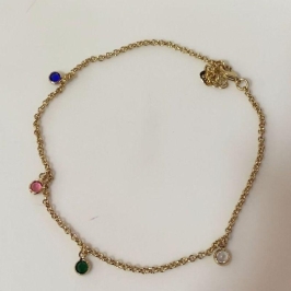 Tornozeleira Ponto De Luz Coloridos