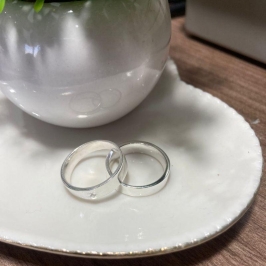 Aliança Prata Grossa Lisa n22