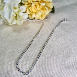 Pulseira elo gurmet fina