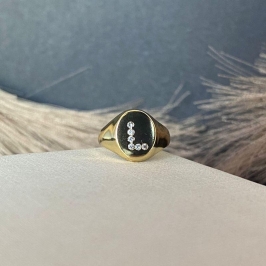 Anel tamanho unico letra A