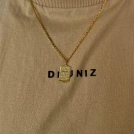 Colar pingente cruz Jesua cristo corrente cartier