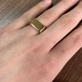 Anel quadrado para personalizar