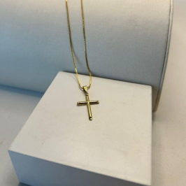 Colar Cruz lisa  40CM