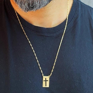 escapulario  elo cartier cruz vazada