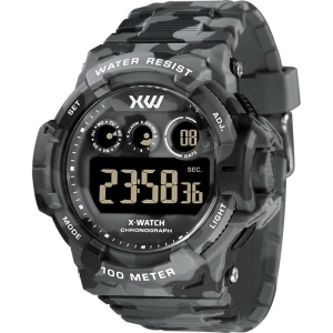 Relógio Digital Masculino Camuflado Preto/Cinza