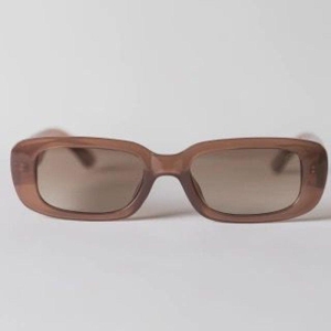 Oculos Retangular Nude/Bege