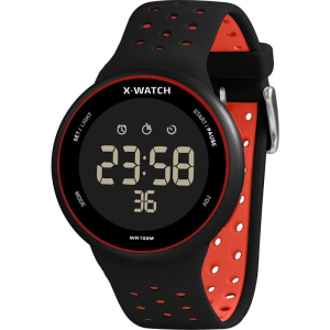Relógio Digital Masculino Preto e Vermelho