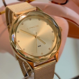 Relogio Feminino Lince Com Pontos De Luz