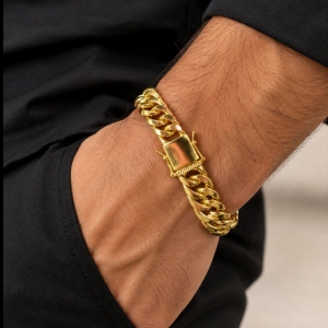 Pulseira grumet Dupla 13 mm 19 cm