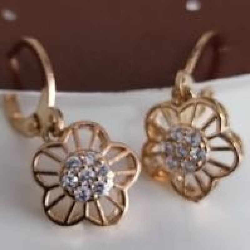 Argola P Pingente Flor Cravejada Meio