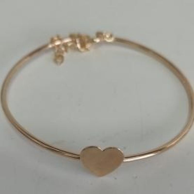 Bracelete Infantil com Coração Chapa