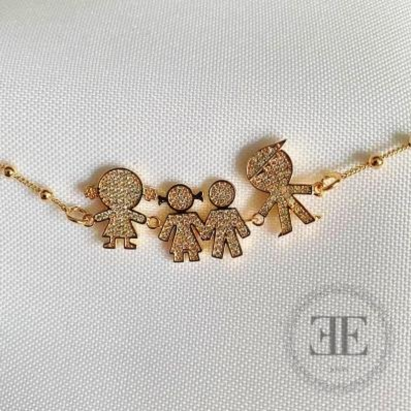 Pulseira 2 meninas e 2 meninos