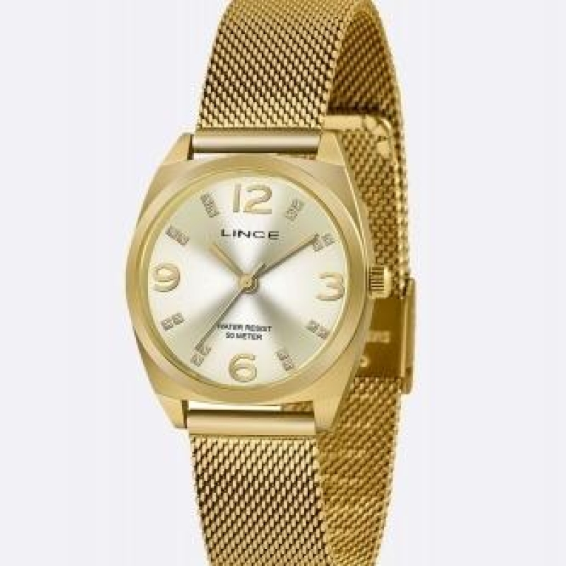 Relógio Lince Quartz Digital Dourado