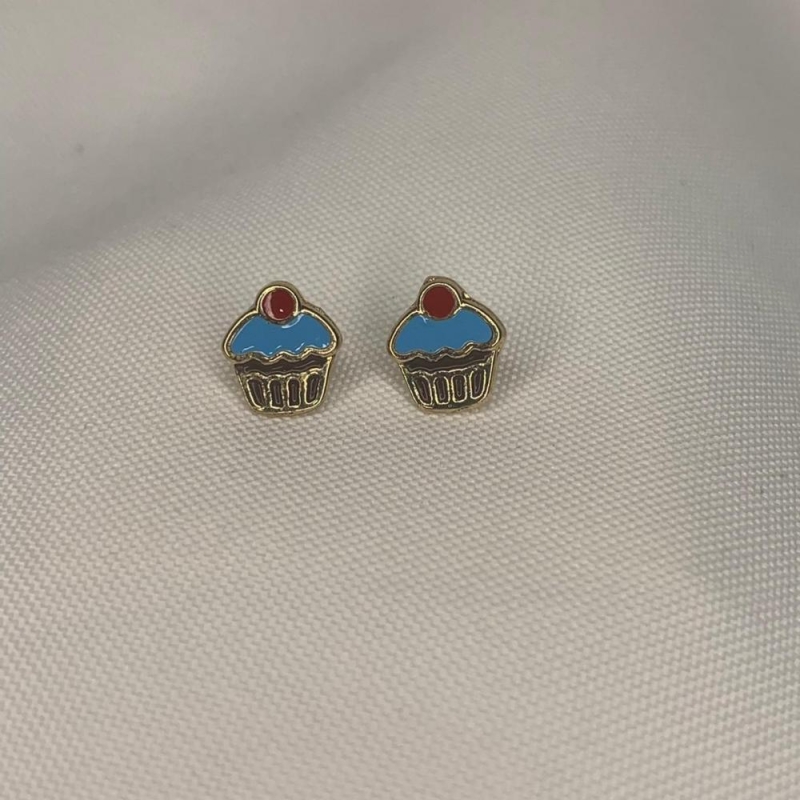 Brinco Cupcake Azul
