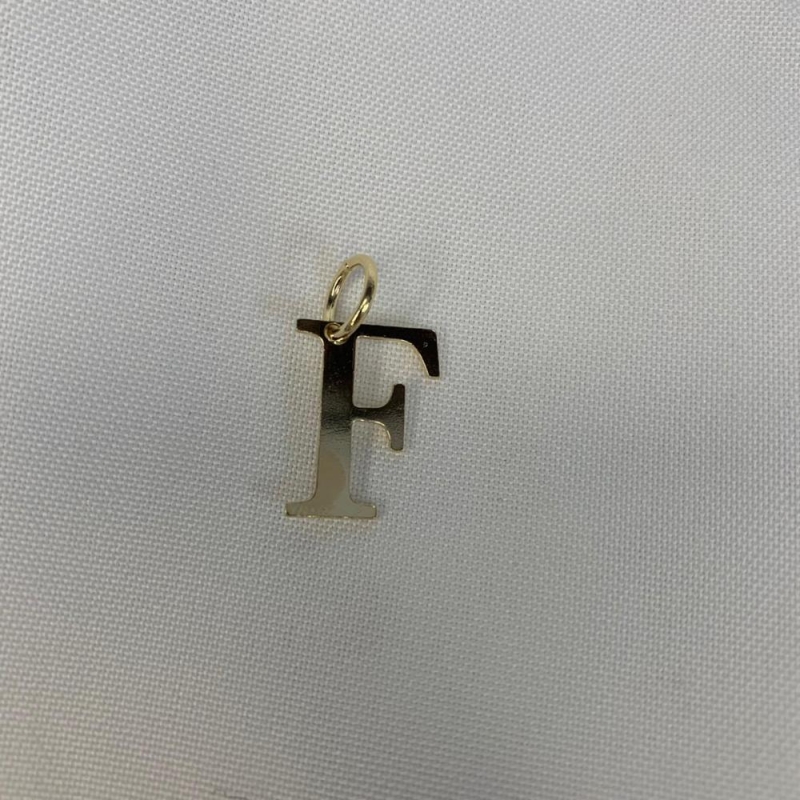 Pingente Letra Lisa F