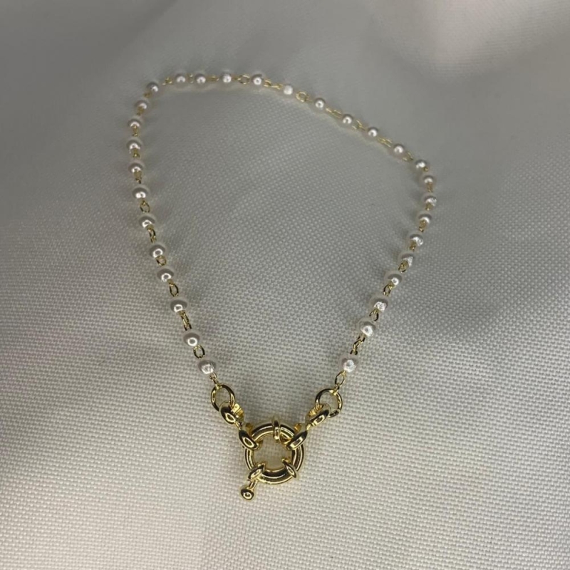 Pulseira Perolas Fecho Boia