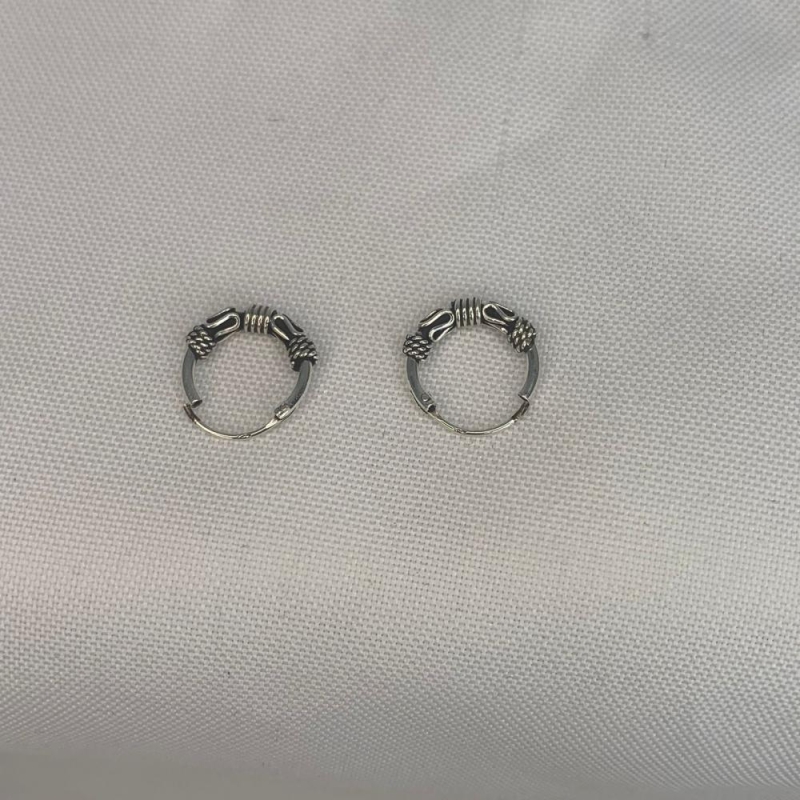 Brinco Argola Pequena com Linhas