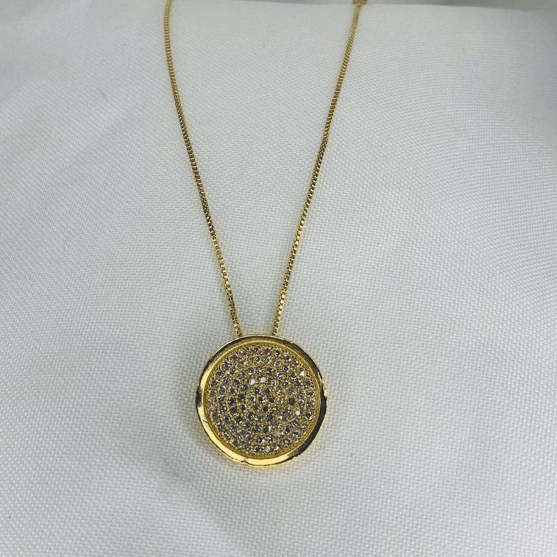 Colar Circulo Cravejado