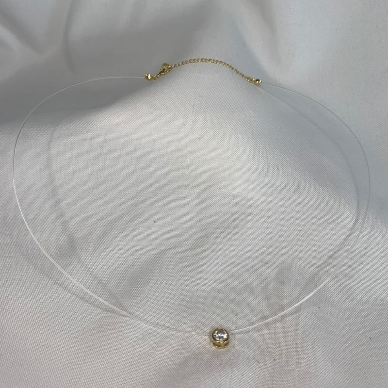 Colar Fio com Pingente Ponto de Luz