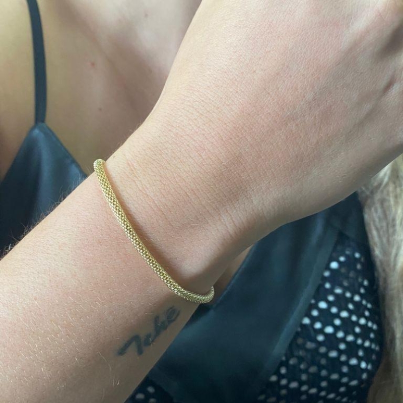 Pulseira Cordão Oco Médio