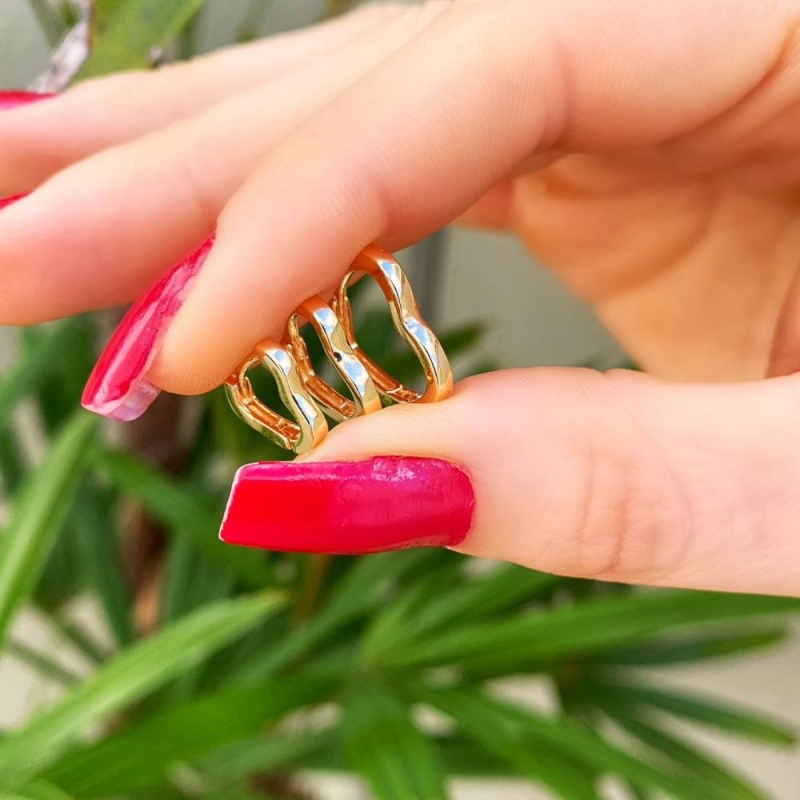 Trio Argola Lisa Click Coração