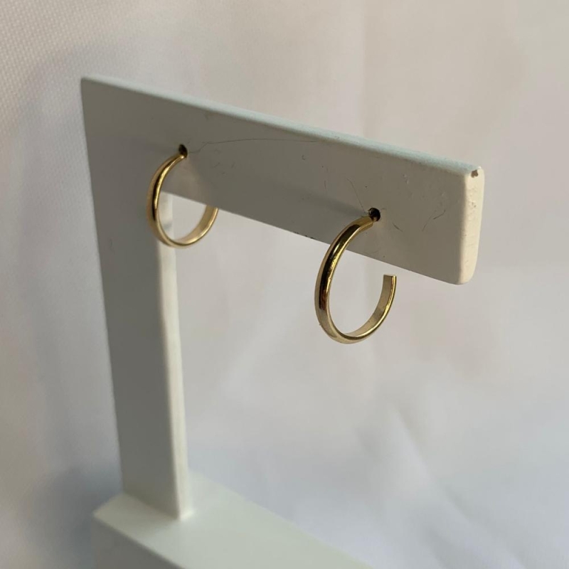 Argola Pequena Tubo Liso Quadrado