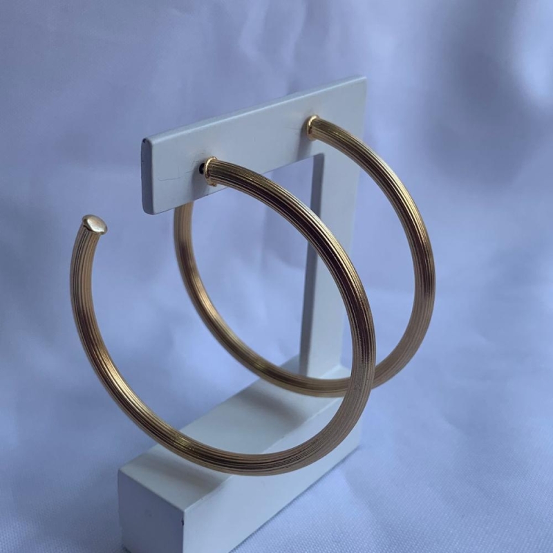 Brinco Argola Aro Redondo Grosso Grande