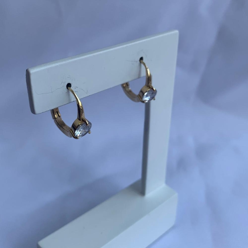 Brinco Argola Grande Click com Ponto de Luz
