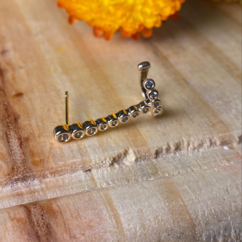 Brinco Ear Cuff Pontos de Luz