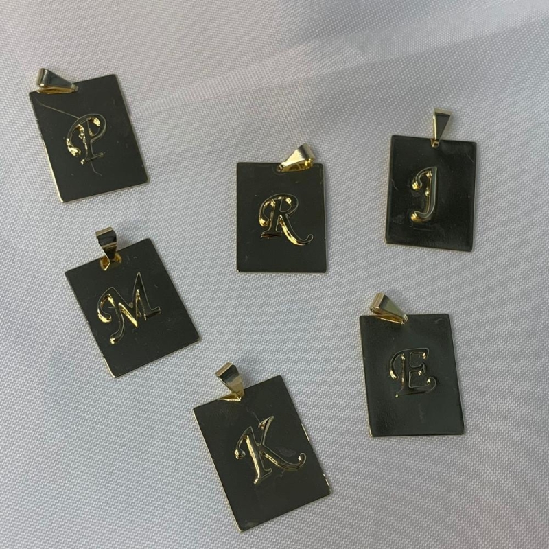Pingente Medalha Letra A