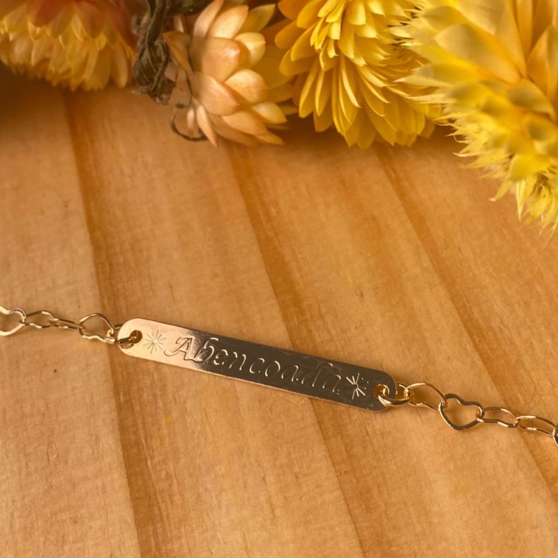 Pulseira Abençoada Corrente de Corações