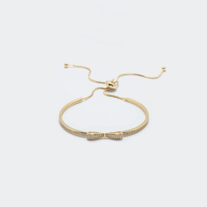 Bracelete Laço cravejado com fecho gravatinha
