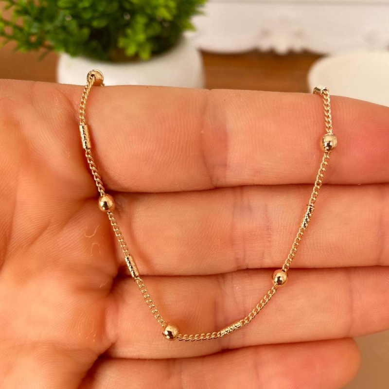 Pulseira de Bolinha Fivelada