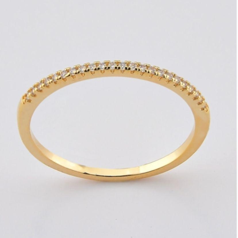 Aliança 1 fileira de zirconia