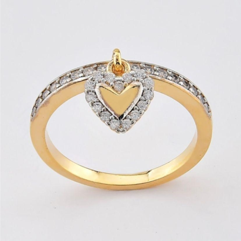 Anel coração pendurado