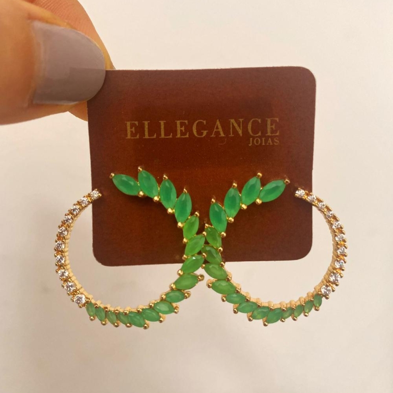 Brinco promocional navete circulo verde